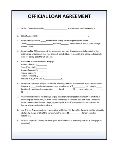 Official Loan Document